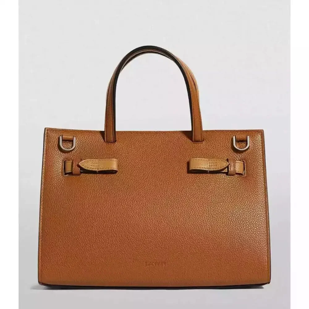 Lanvin Bogey Top Handle Bag Small Sahara/Wood NEW